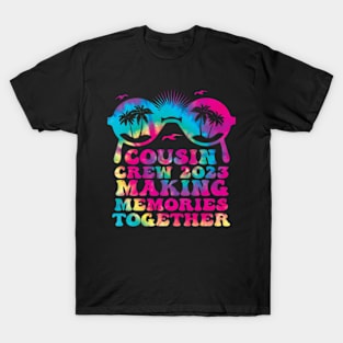 Vacation Beach Family Trip Cousin Crew 2023 Tie Dye T-Shirt